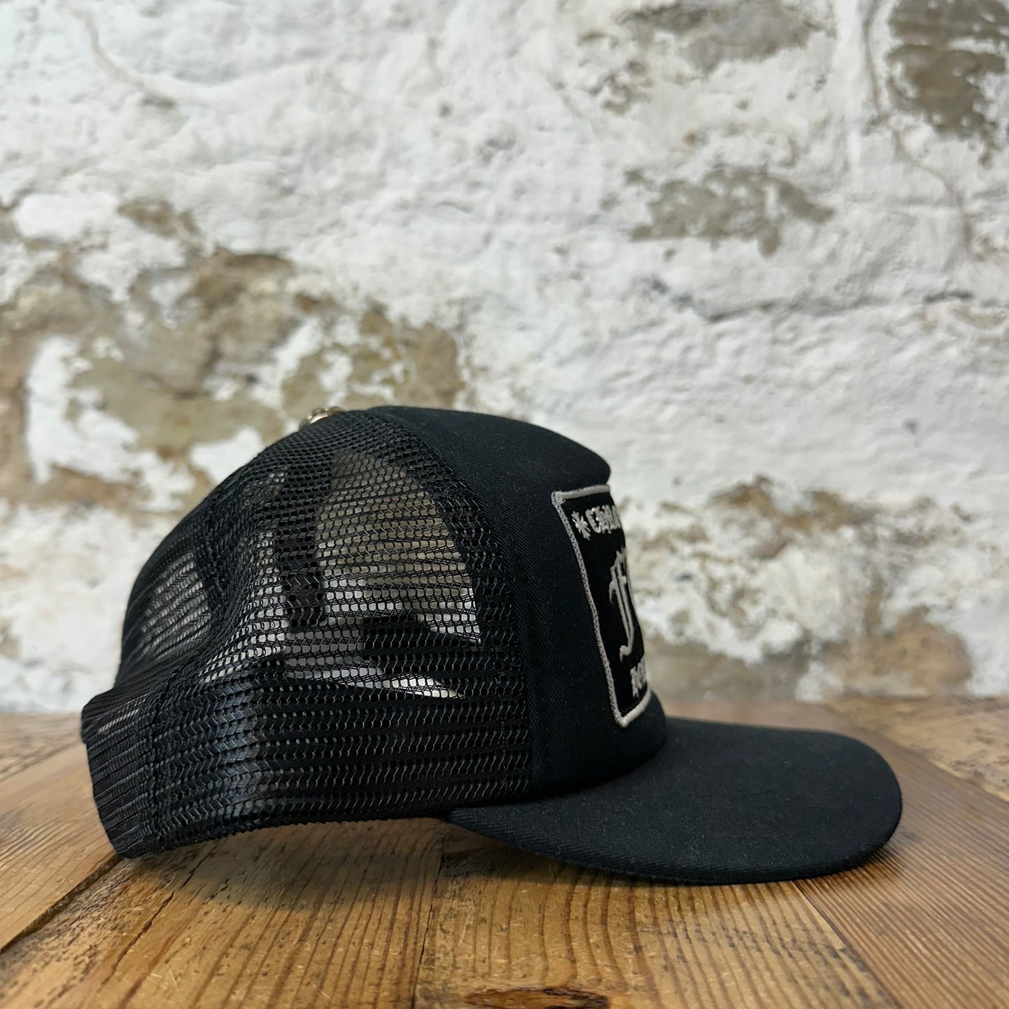 Chrome Hearts Hollywood F*** Black Trucker Hat