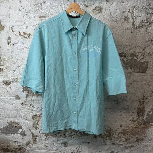 Louis Vuitton International T-shirt Teal Sz L