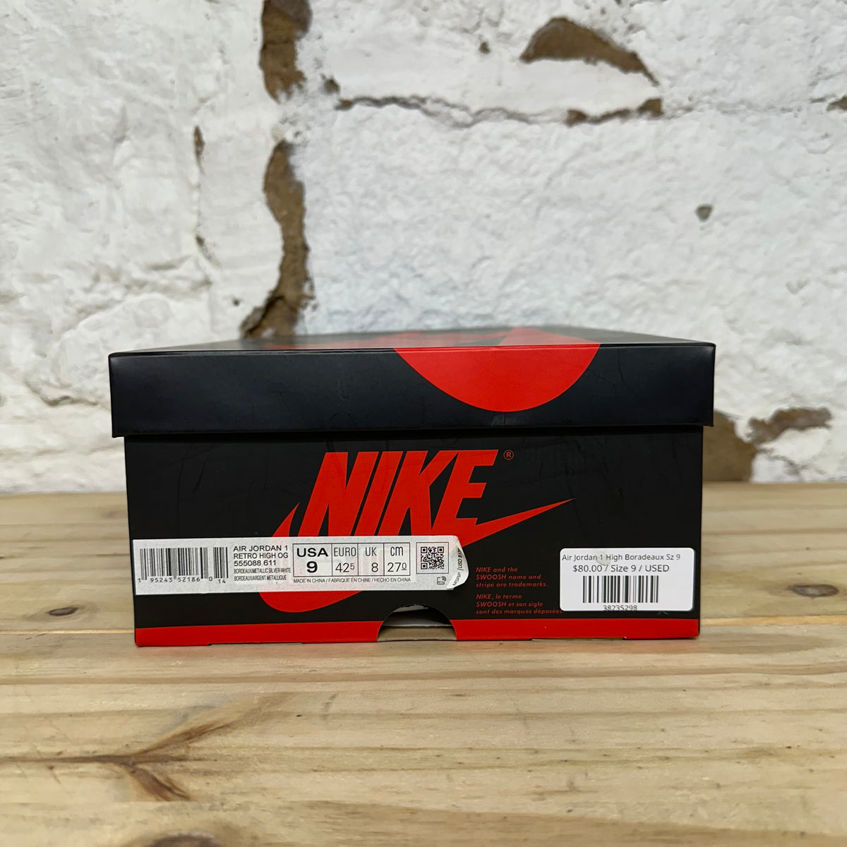 Air Jordan 1 High Boradeaux Sz 9