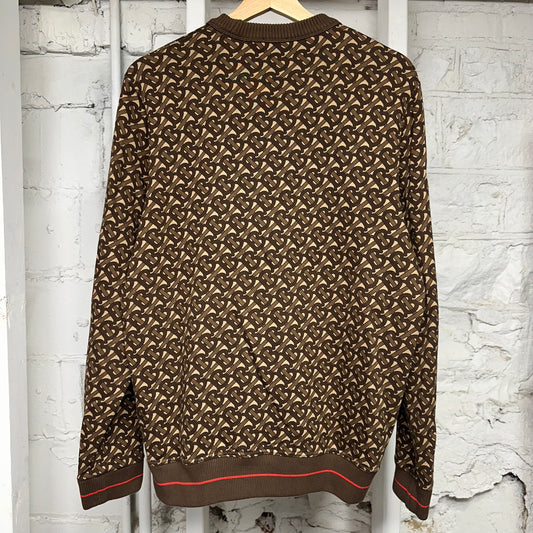 Burberry Monogram Stripe Crewneck Sz M