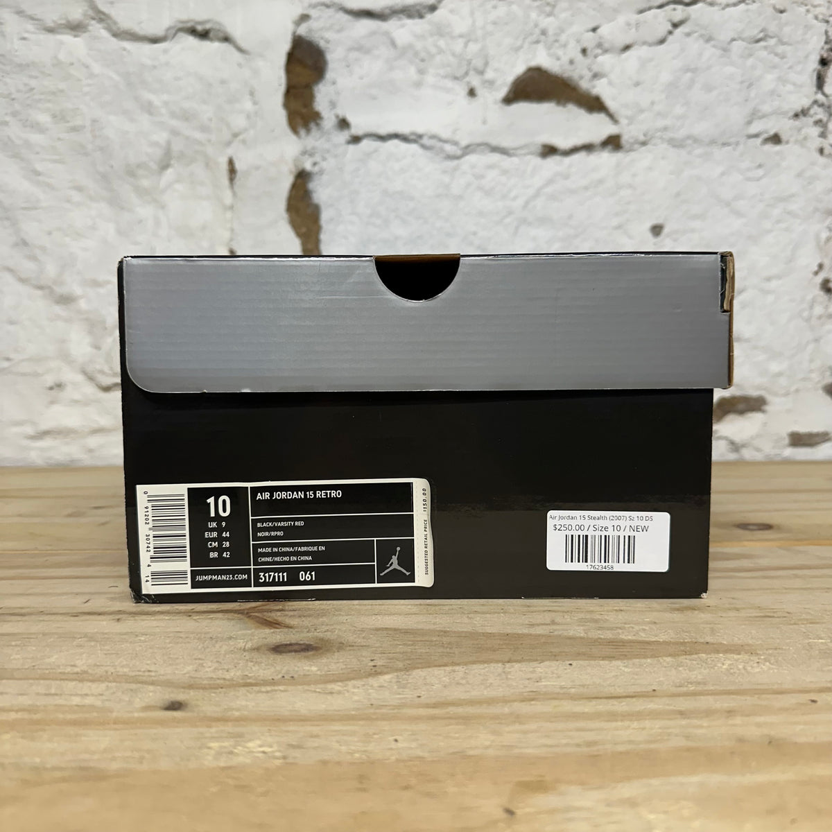 Air Jordan 15 Stealth (2007) Sz 10 DS
