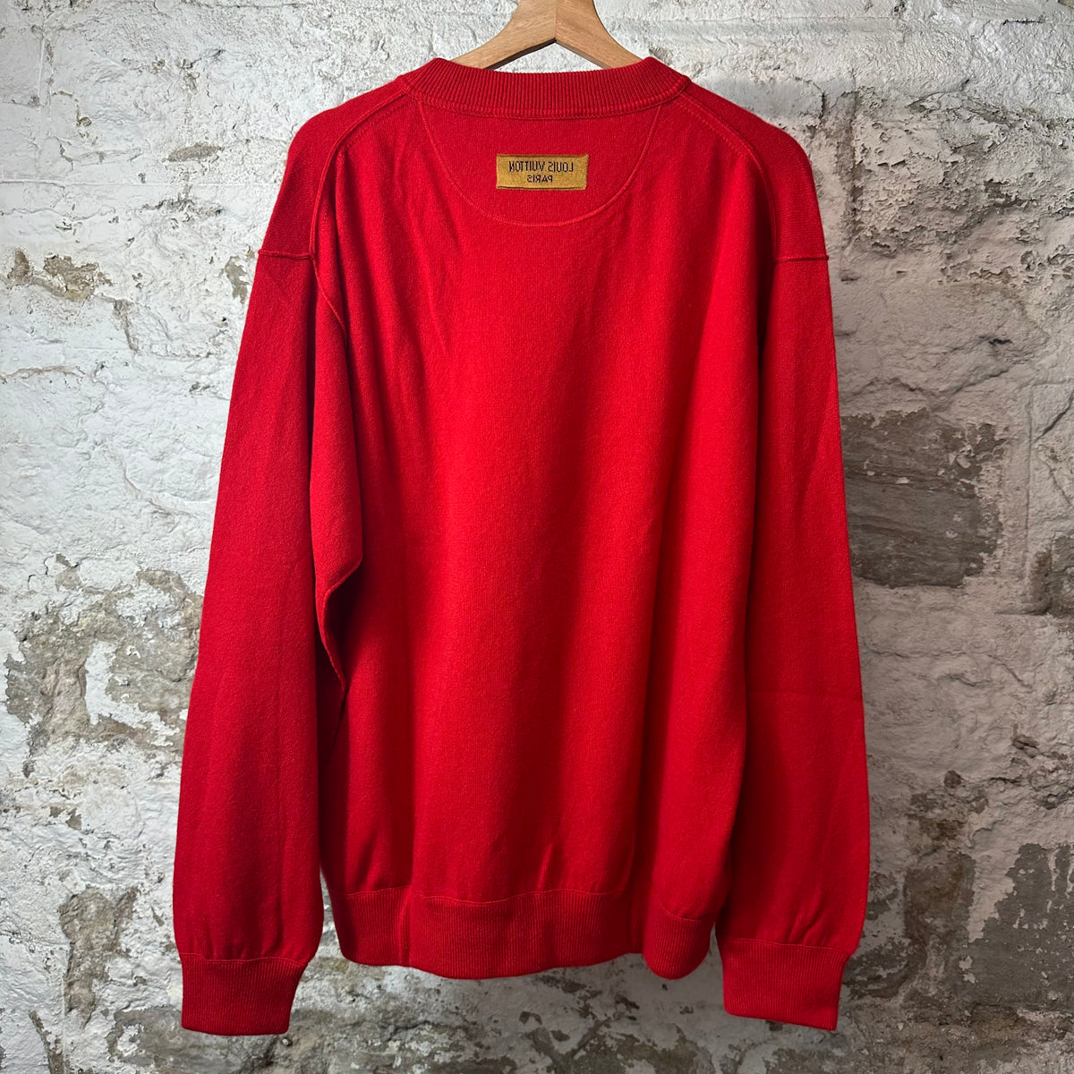 Louis Vuitton Red Cashmere Sweater Sz XL