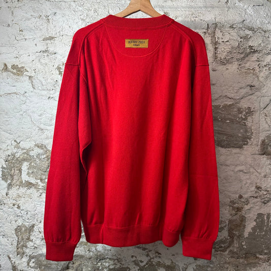 Louis Vuitton Red Cashmere Sweater Sz XL
