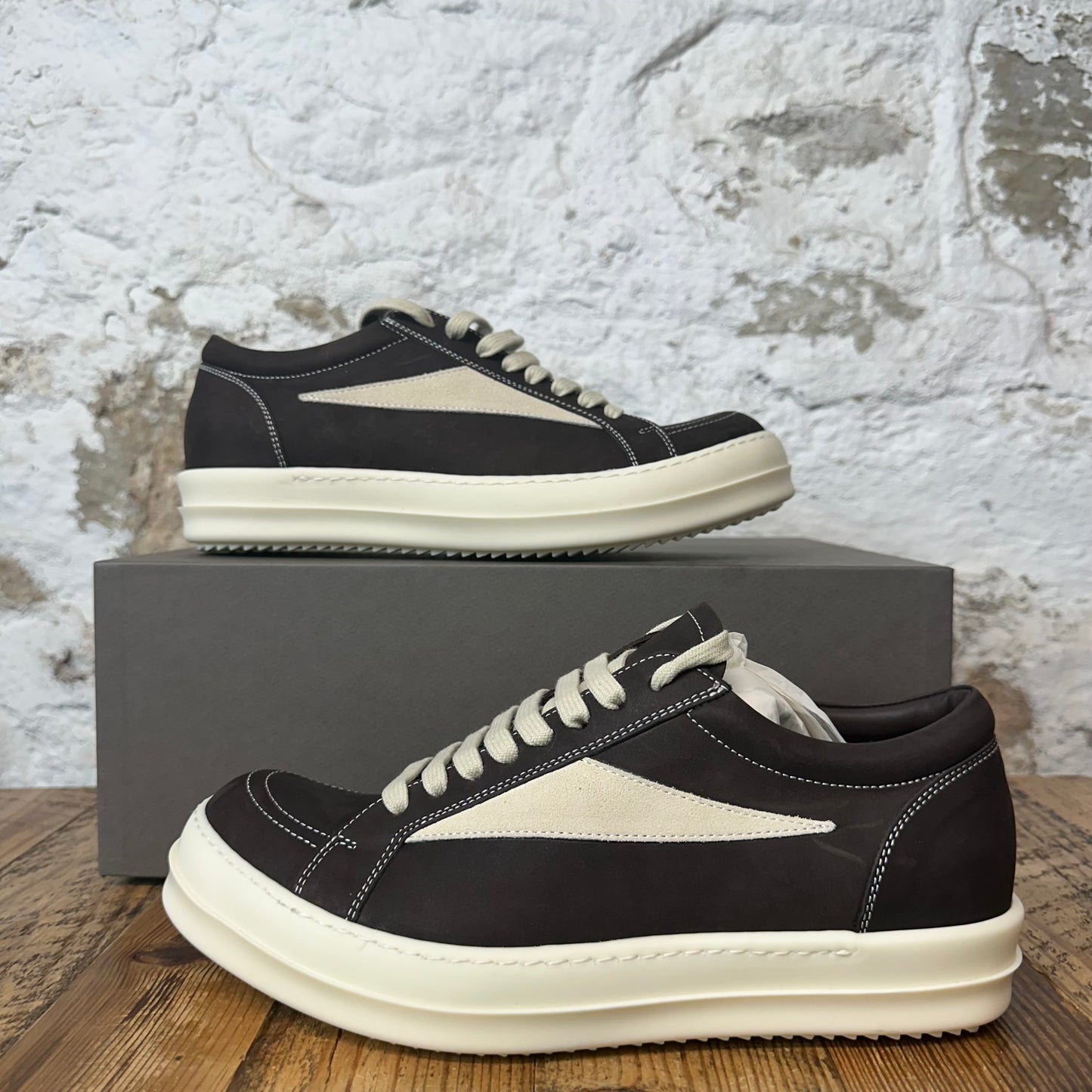 Rick Owens Vintage Brown Milk Sneaker Sz 8 (41) DS