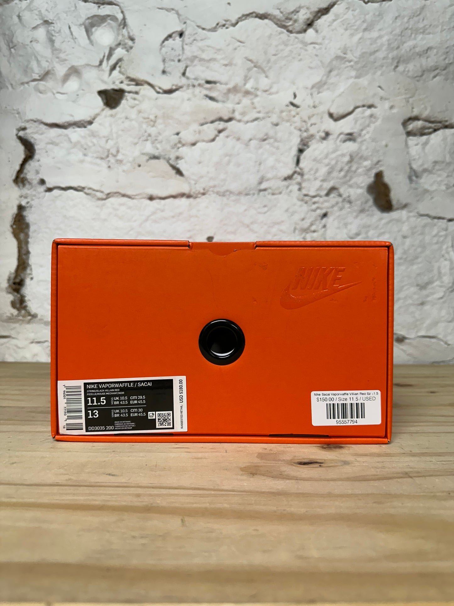 Nike Vaporwaffle Sacai Villian Red Sz 11.5