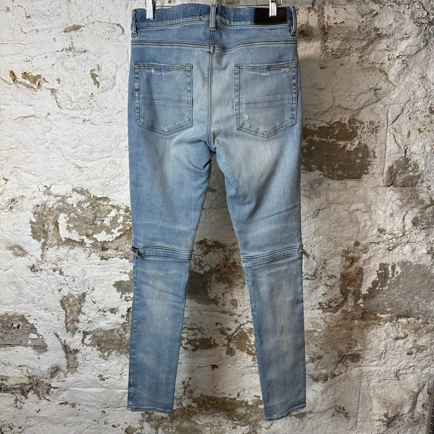 Amiri MX2 Multicolor Flannel Blue Denim Jeans Sz 31