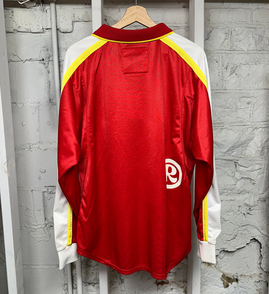 Bape Bapesta Red Longsleeve Soccer Jersey Sz L