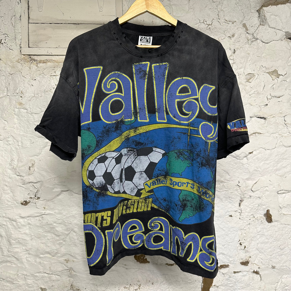 Vale Futball Black T-Shirt Sz XL