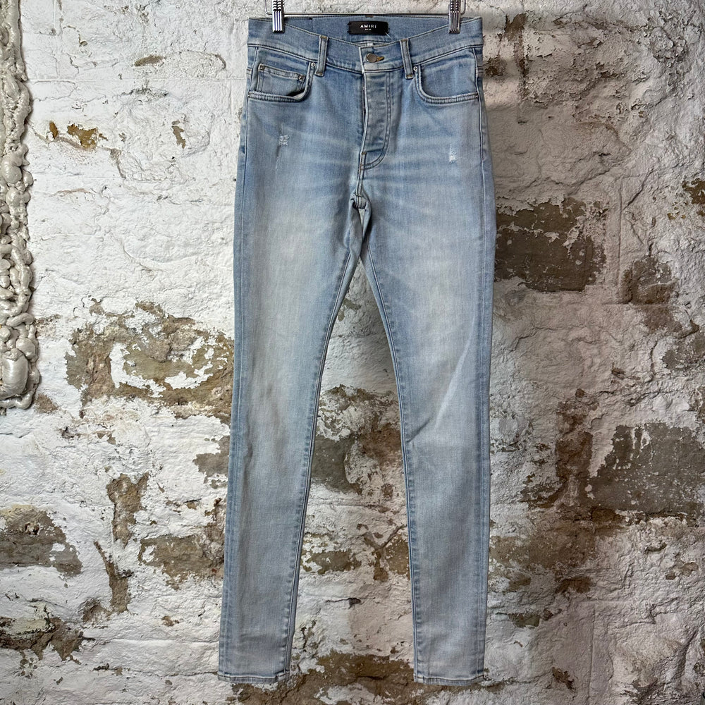 Amiri Plain Light Blue Denim Jeans Sz 28