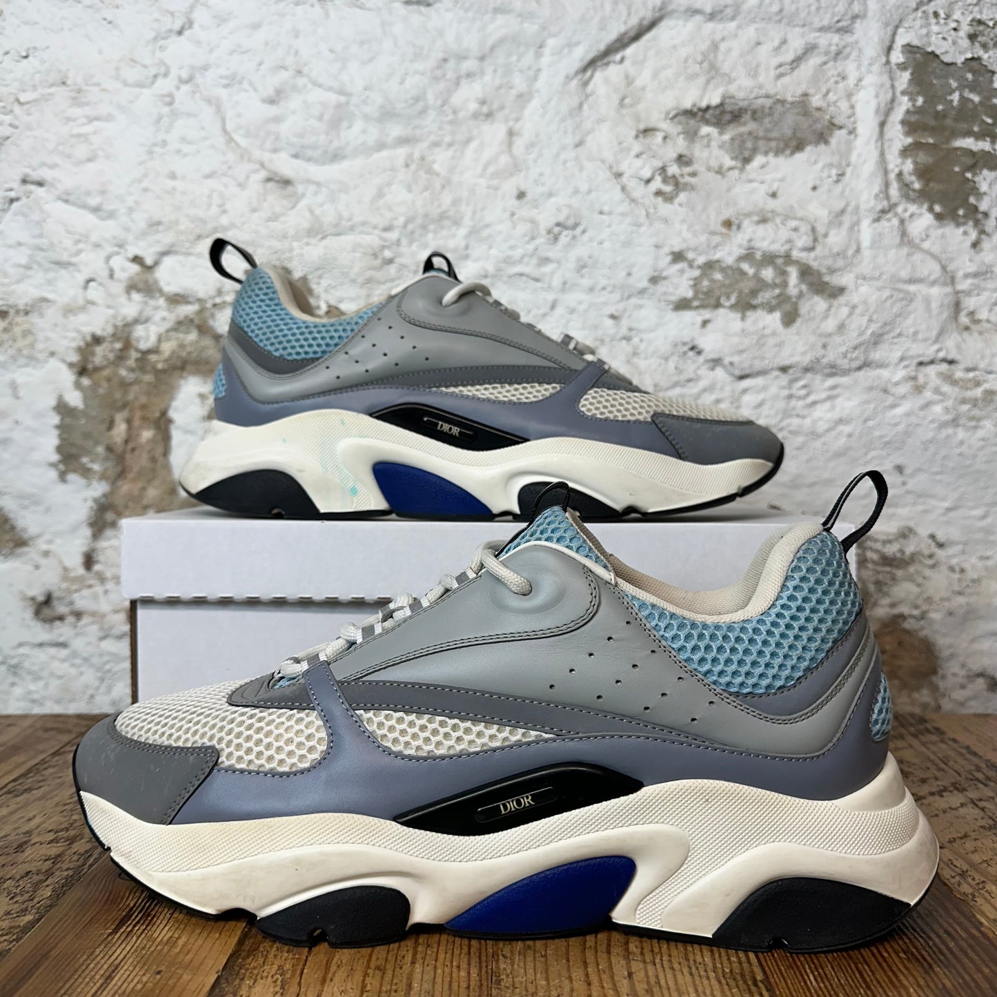 Dior B22 Blue Gray White Sneaker Sz 13 (46)