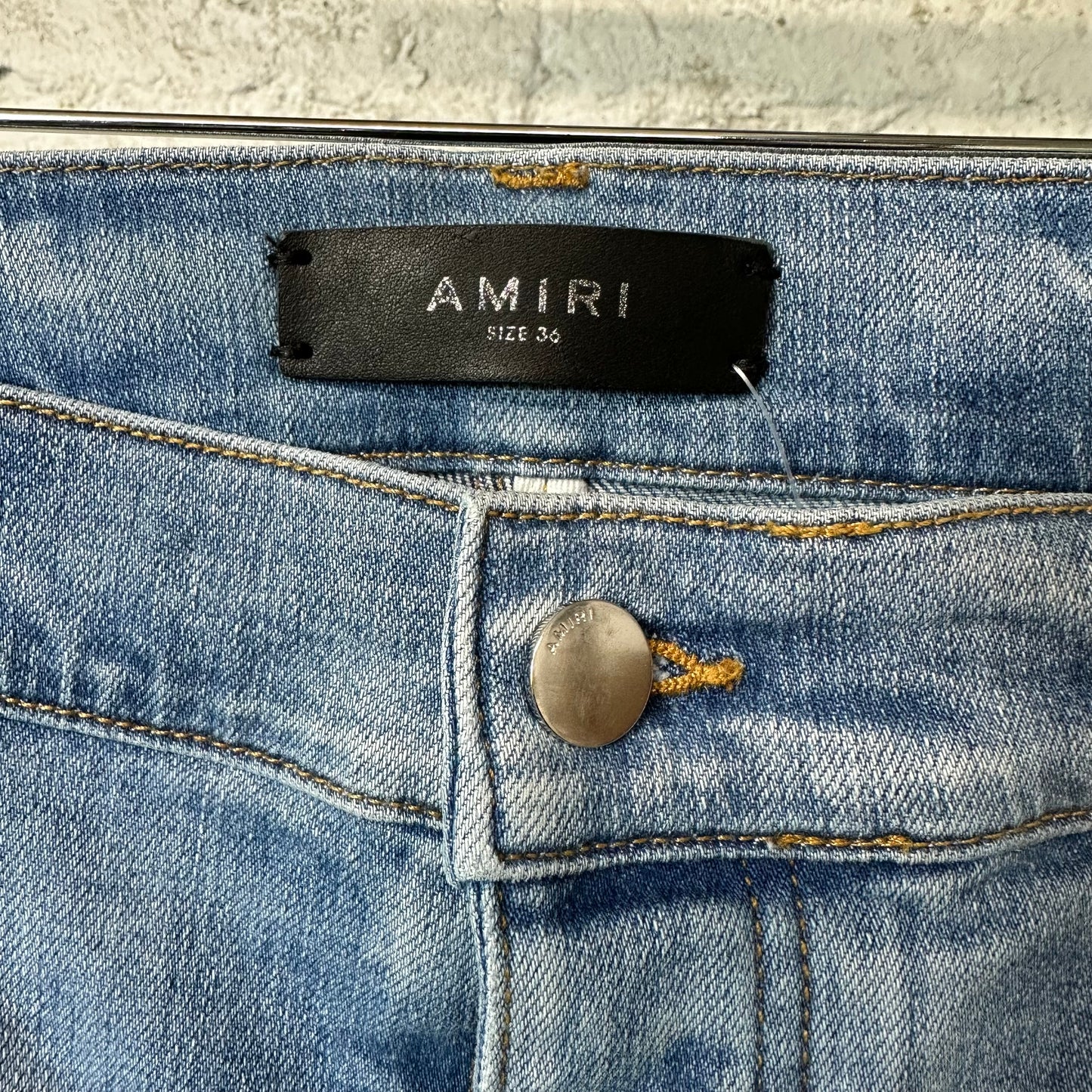 Amiri Plain Blue Denim Jeans Sz 36