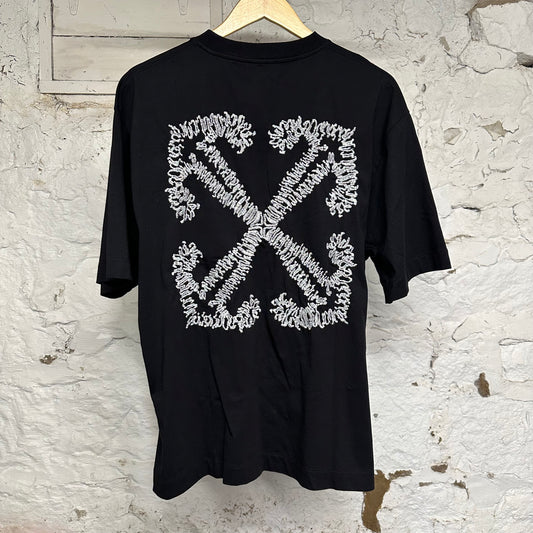 Off-White Tattoo Arrow Skate Black T-Shirt Sz M