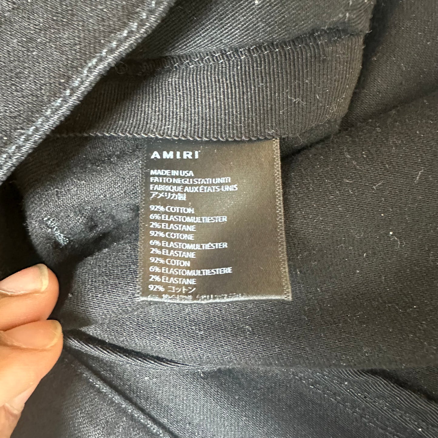 Amiri MX1 Black Paisley Black Denim Jeans Sz 34