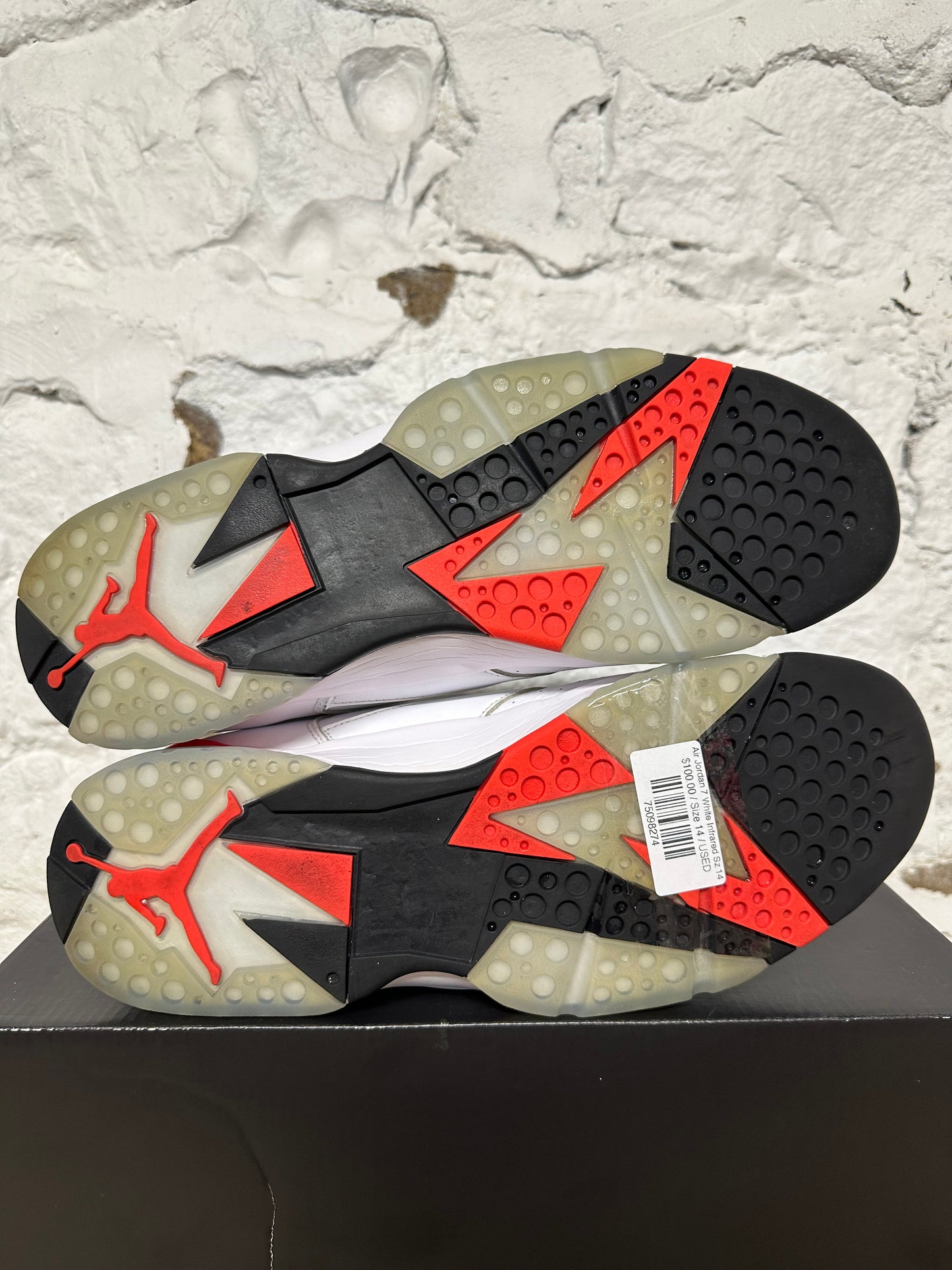 Air Jordan 7 White Infrared Sz 14
