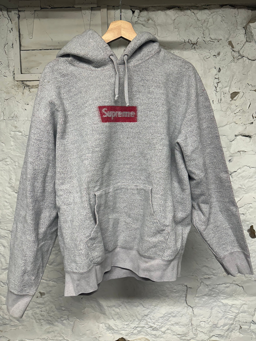Supreme Inside Out Grey Red Hoodie Sz L
