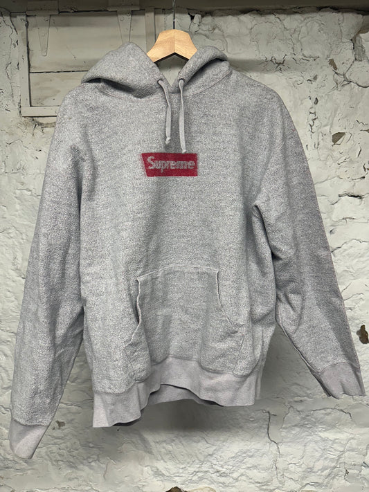 Supreme Inside Out Grey Red Hoodie Sz L