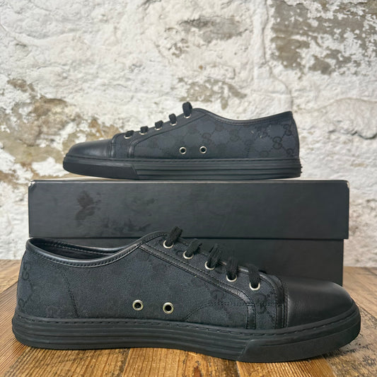 Gucci Black Monogram Low Top Sneaker Sz 9.5