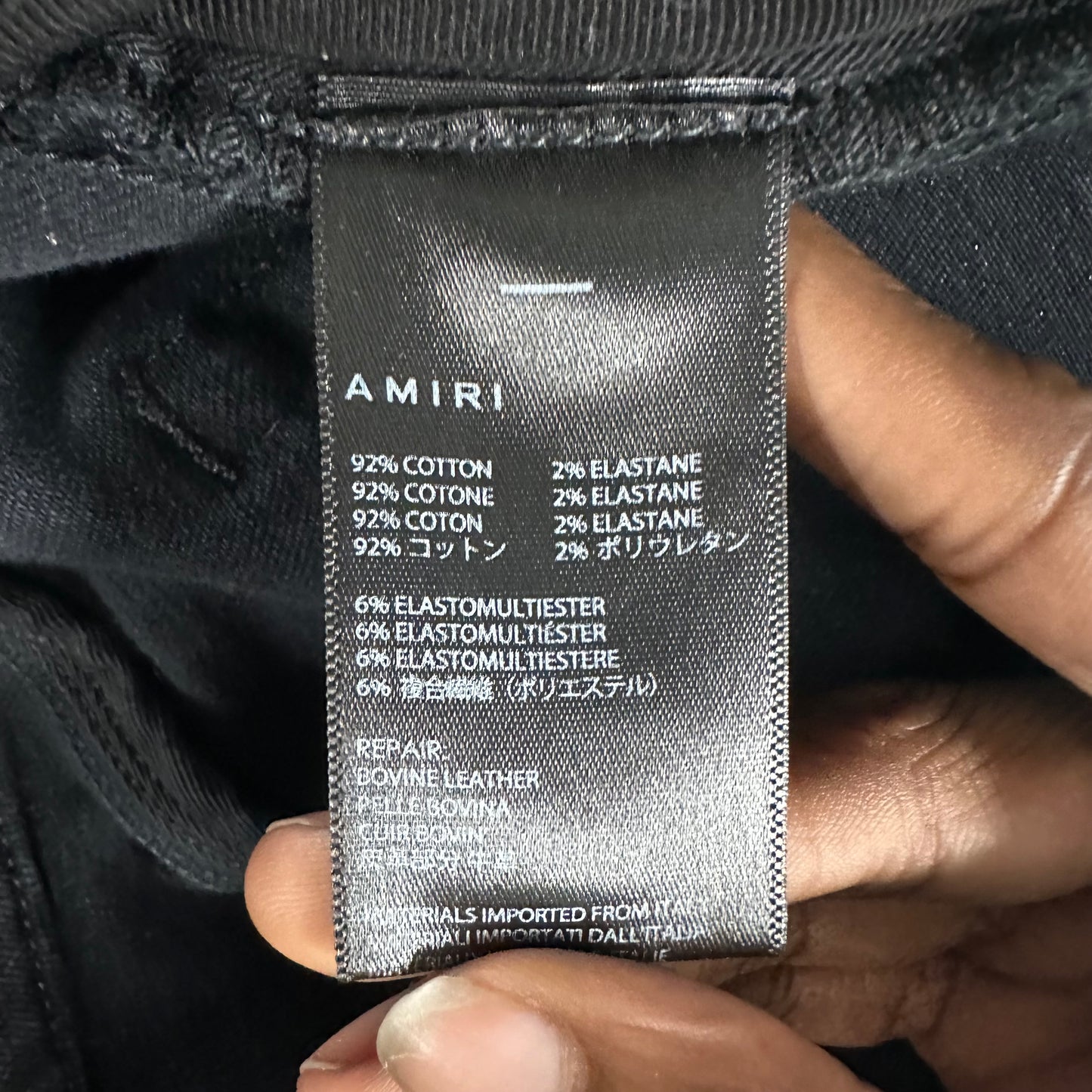 Amiri MX1 Cracked Pink Black Denim Jeans Sz 36