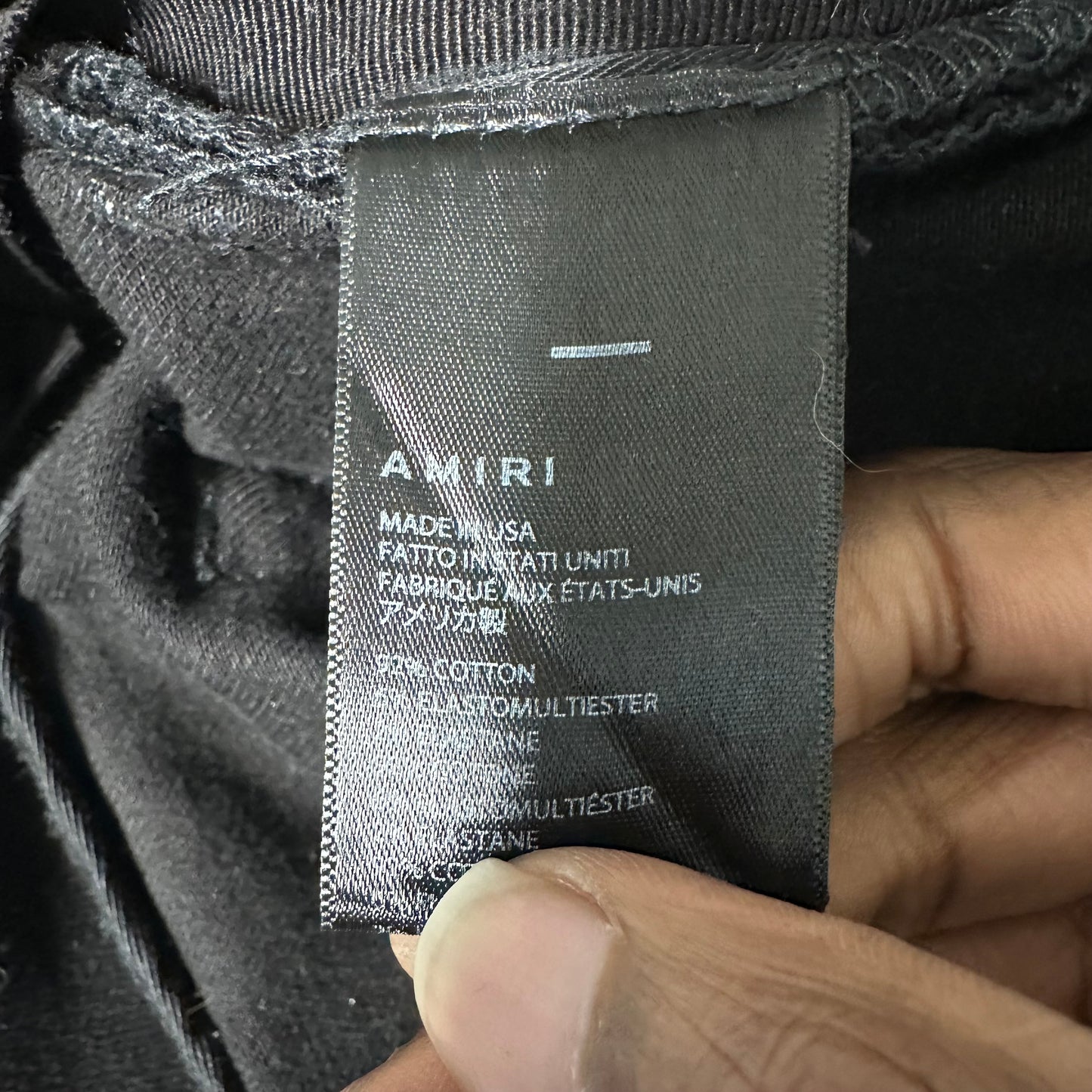 Amiri Plain Black Denim Jeans Sz 32