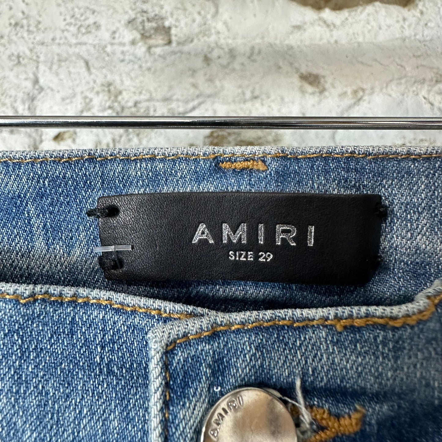 Amiri MX1 Pink Tie Dye Thrasher Blue Denim Jeans Sz 29