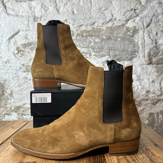 Saint Laurent Brown Suede Wyatt Boot Sz 9 (42)