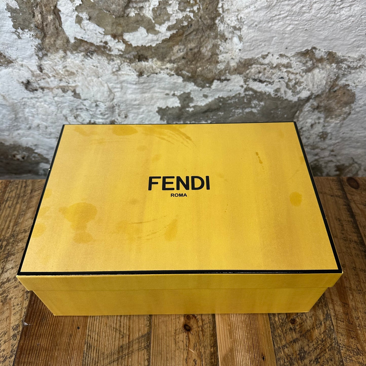Fendi Mesh Black Yellow Sneaker Sz 12 (45)