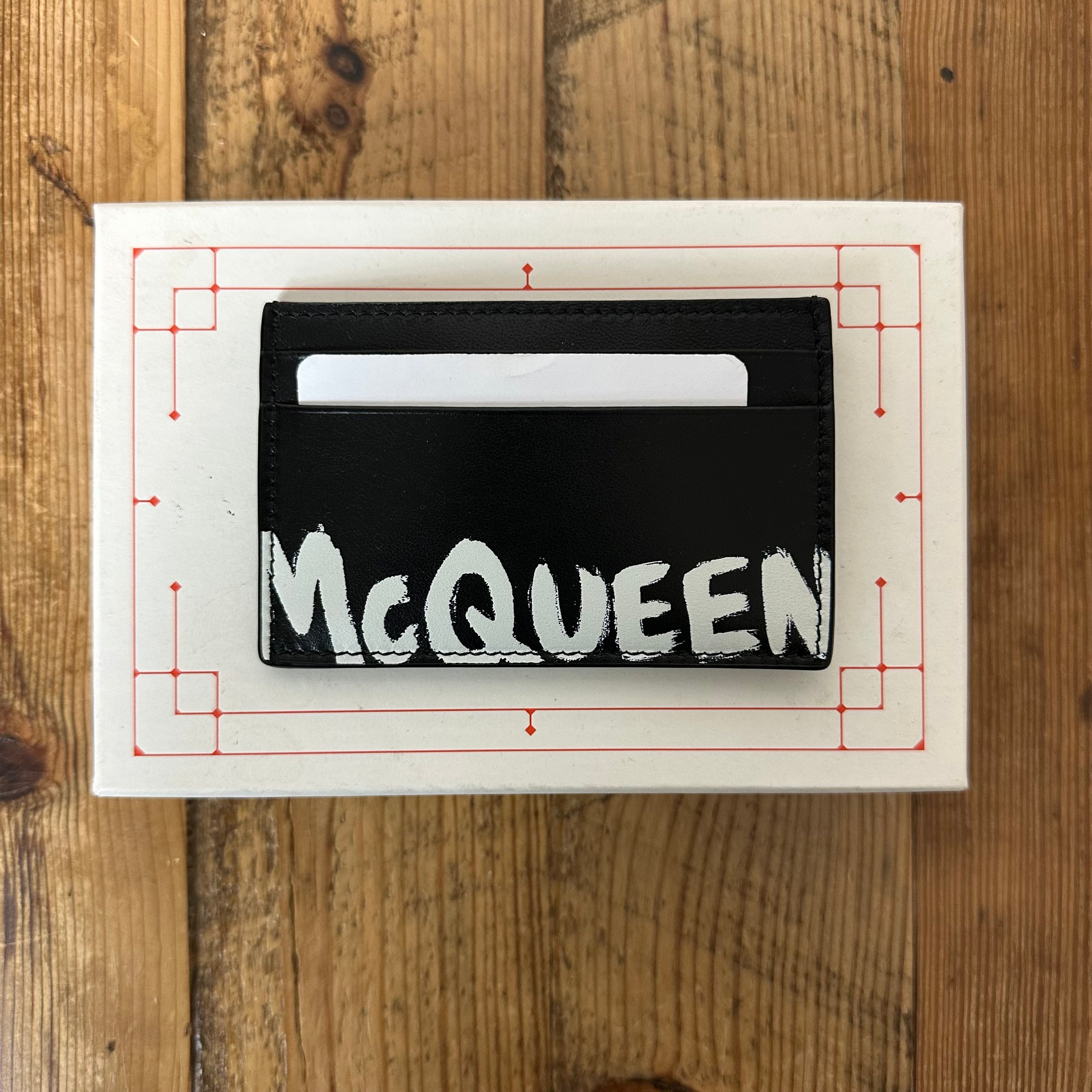 Aexander Mcqueen White Logo Spell Cardholder W/ Box DS