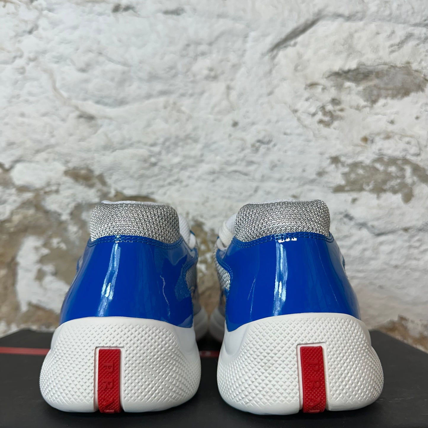 Prada Americas Cup Cina Patent Sneaker Sz 8.5 DS