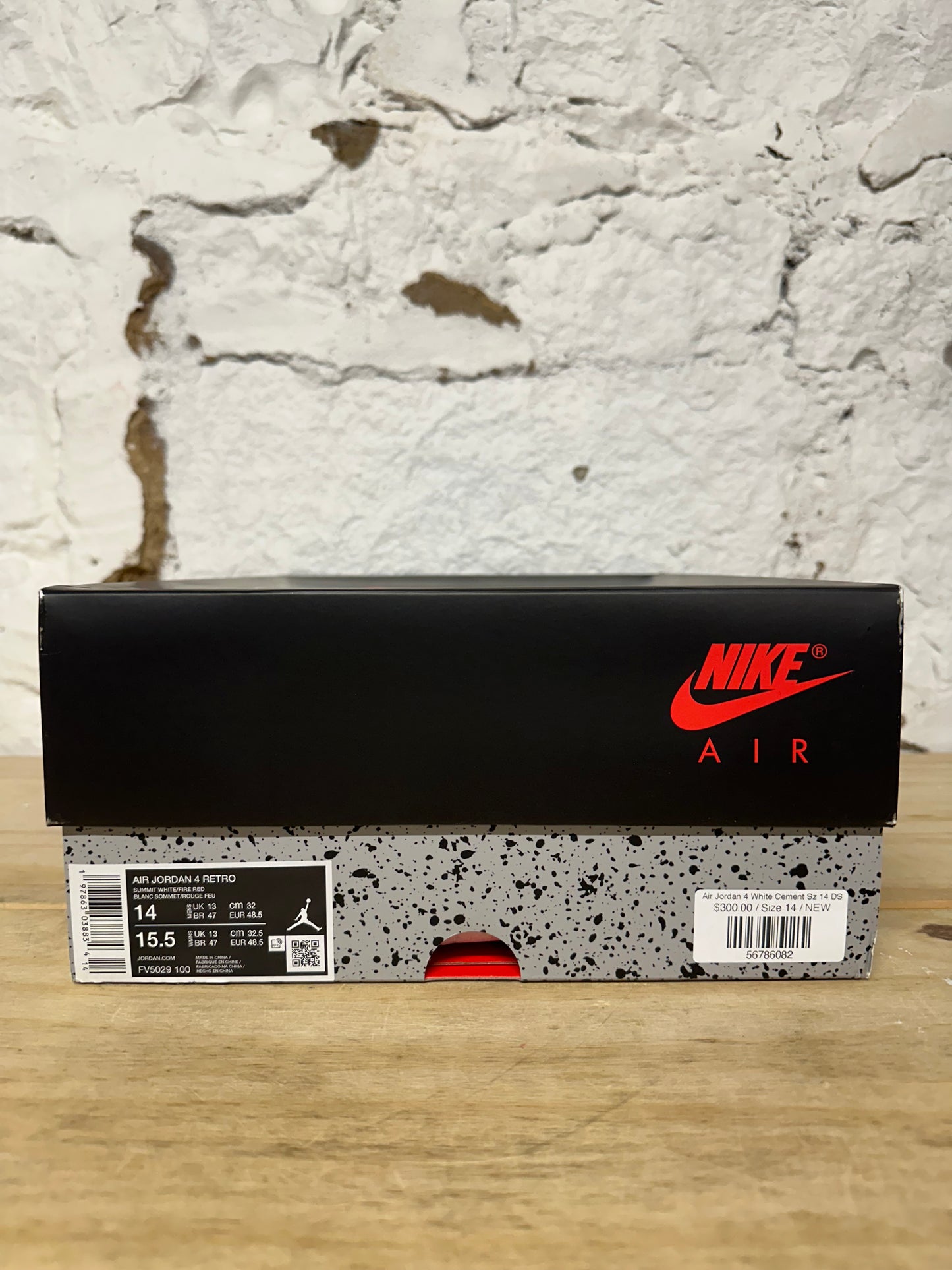 Air Jordan 4 White Cement Sz 14 DS