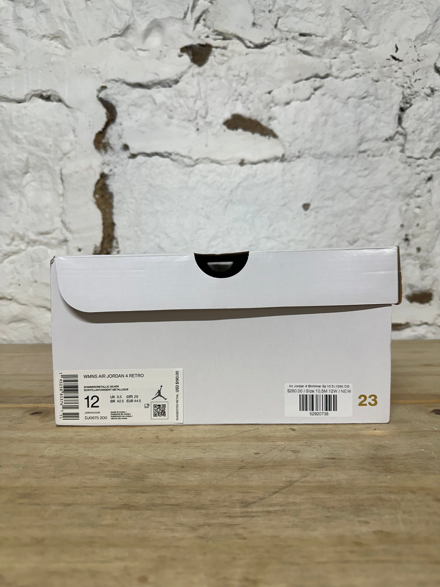 Air Jordan 4 Shimmer Sz 10.5 (12W) DS