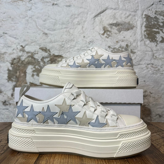 Amiri Beige Blue Star Cream White Sneaker Sz 8 (41)