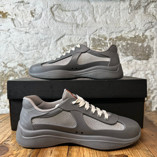 Prada Americas Cup Grey Rubber Sneaker Sz 7 (40)