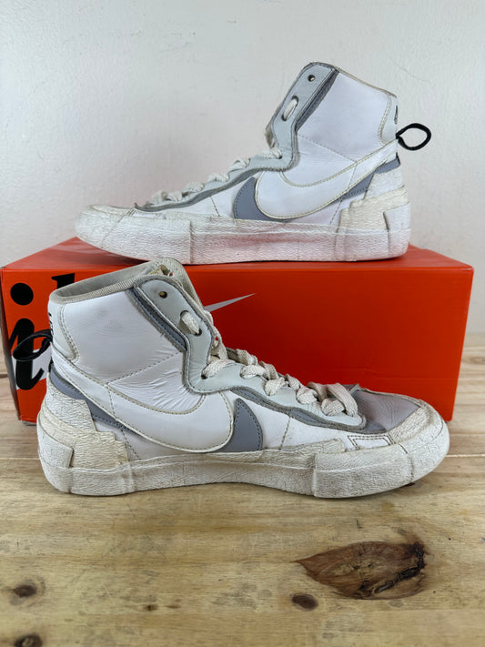Nike Blazer Mid Sacai White Grey Sz 9.5