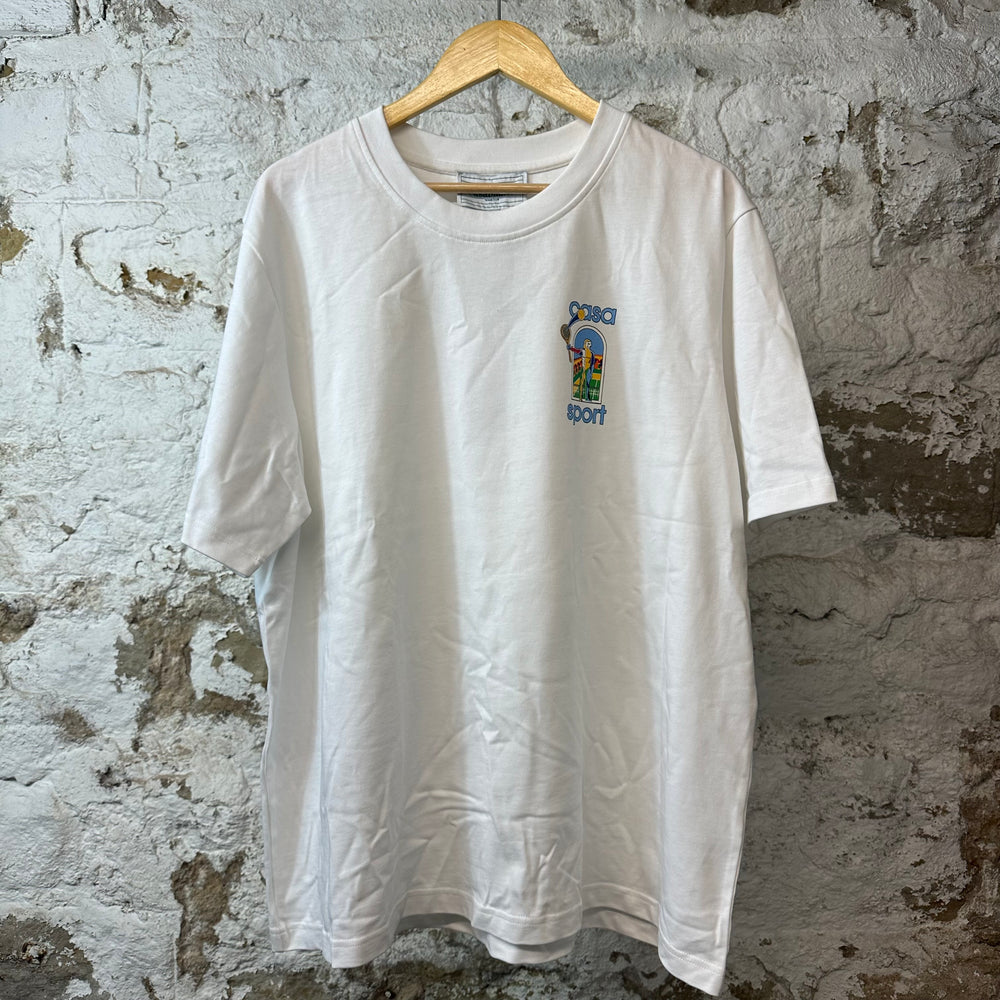 Casablanca Sport Tennis T-shirt White Sz XXXL DS