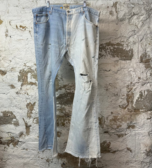Gallery Dept Split Light Blue Flare Denim Sz 38