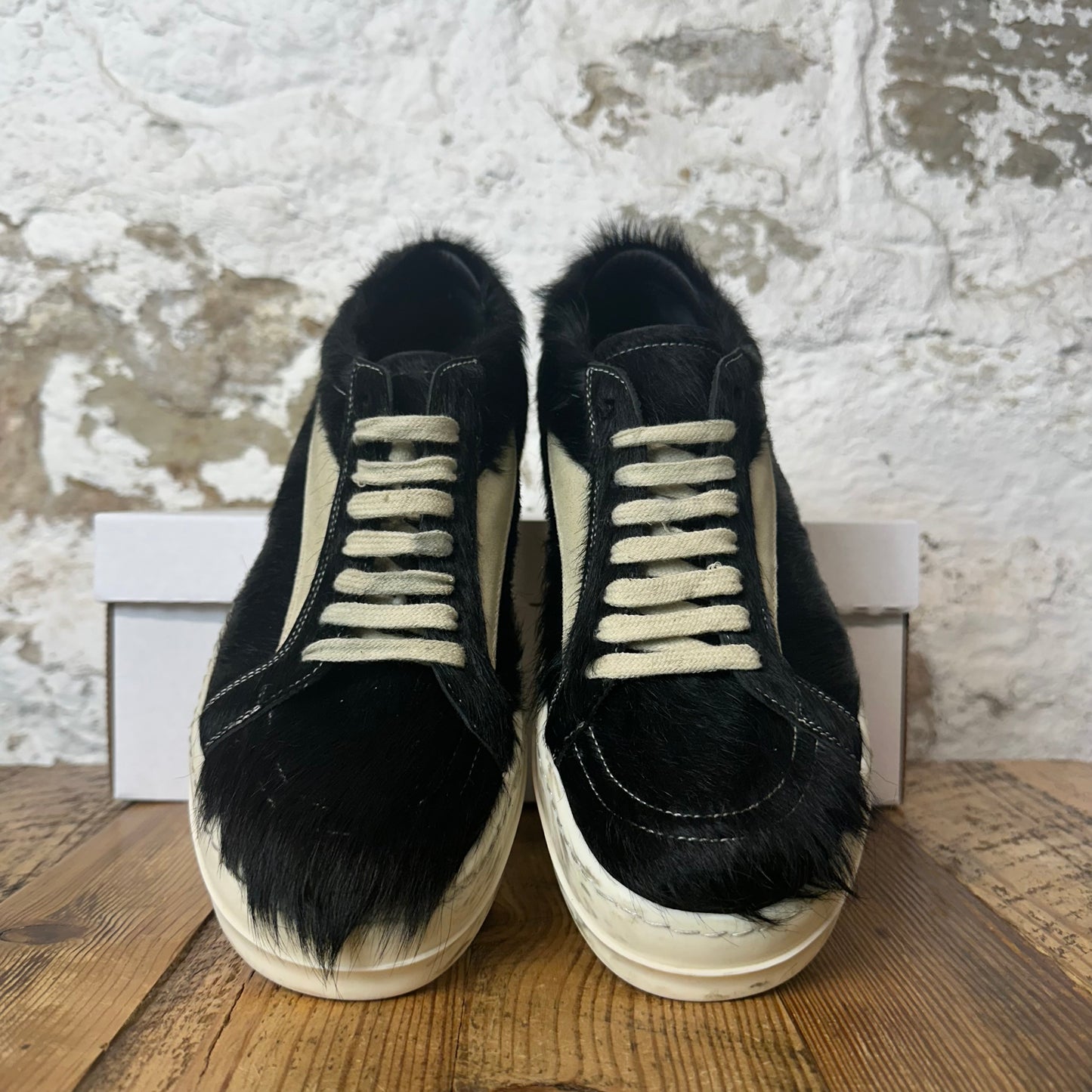 Rick Owens Pony Hair Black Milk Sneaker Sz 8.5 (41.5)