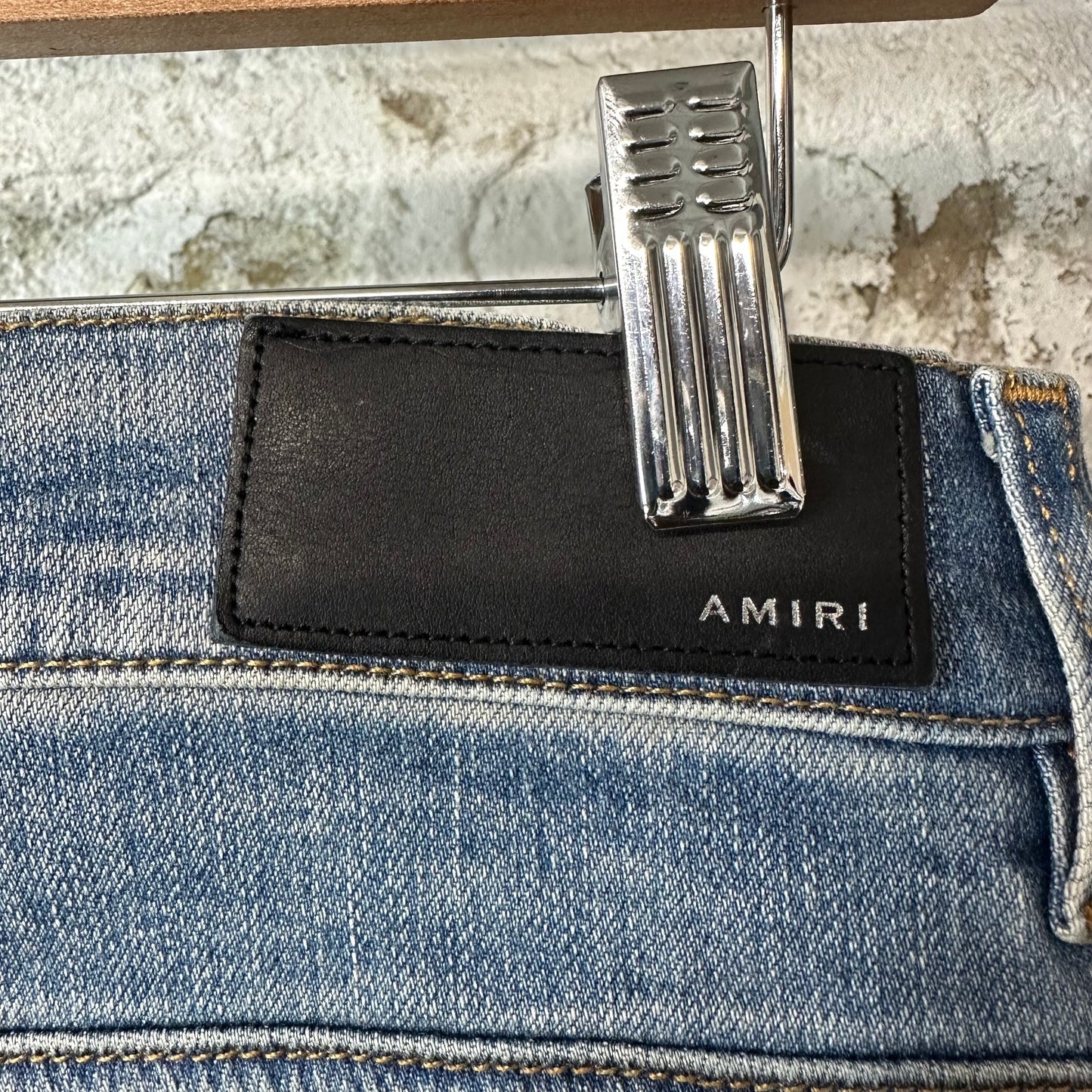 Amiri MX1 Black Paisley Blue Denim Jeans Sz 29