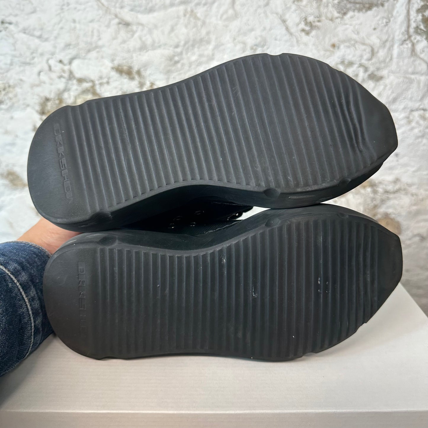 Rick Owens Black Abstract Low Sz 4 (35) No Box