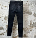 Amiri MX1 Green Suede Black Denim Jeans Sz 32