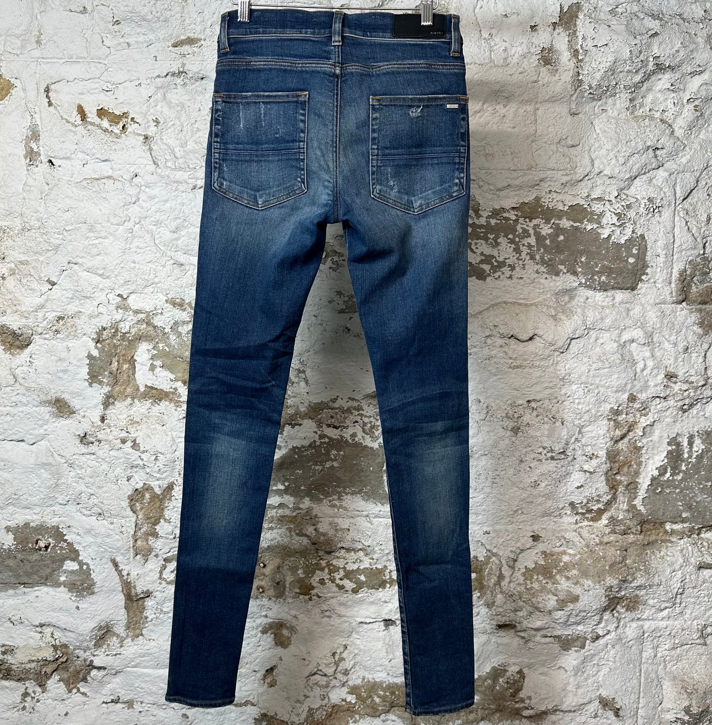 Amiri MX1 Dark Blue Suede Dark Blue Denim Jeans Sz 29