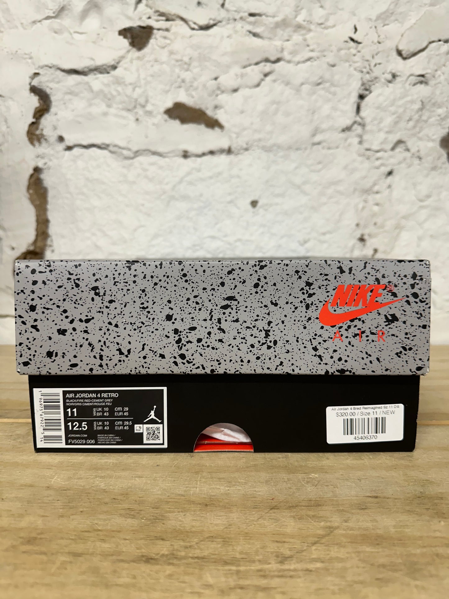 Air Jordan 4 Bred Reimagined Sz 11 DS