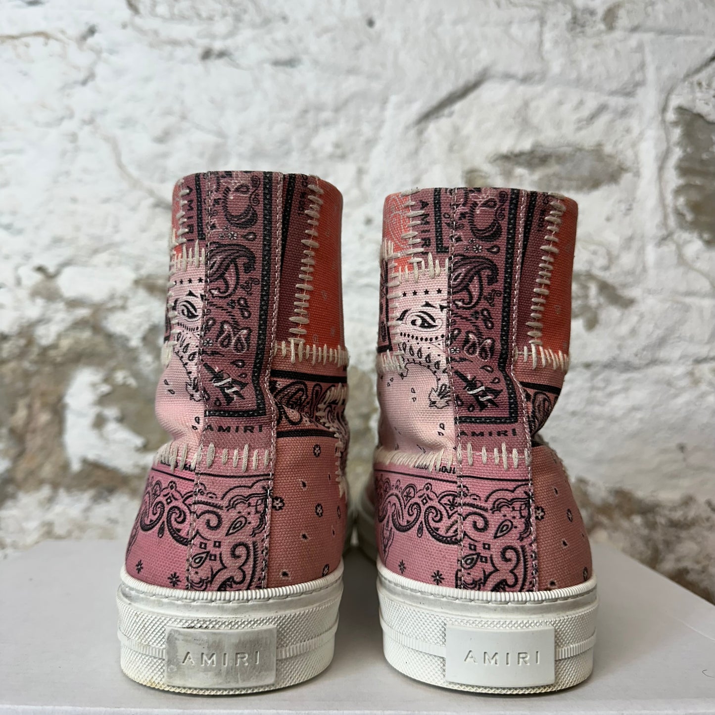 Amiri High Paisley Patchwork White Sneaker Sz 11 (44)