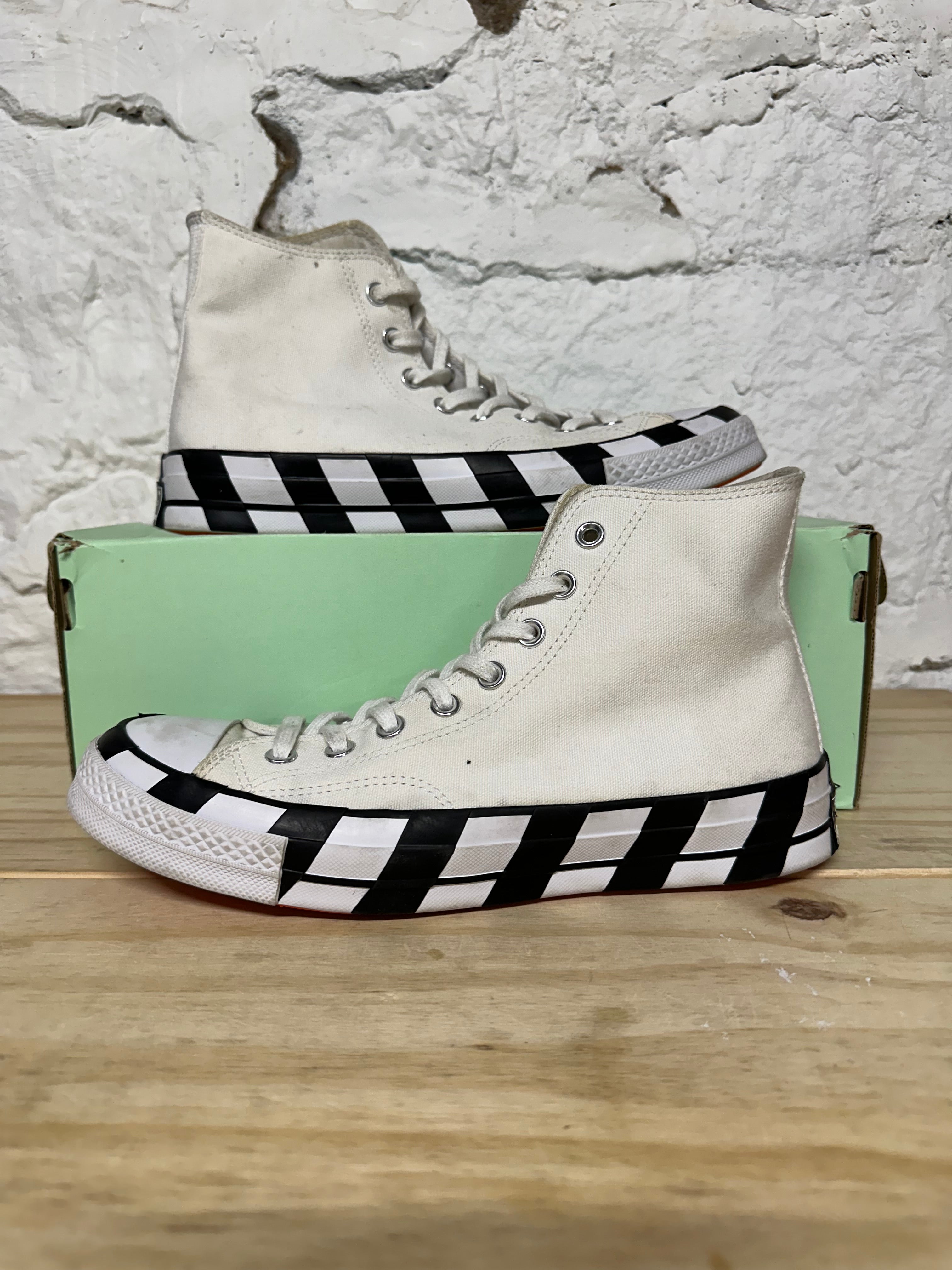 Converse Off White Diagonal Sz 8.5