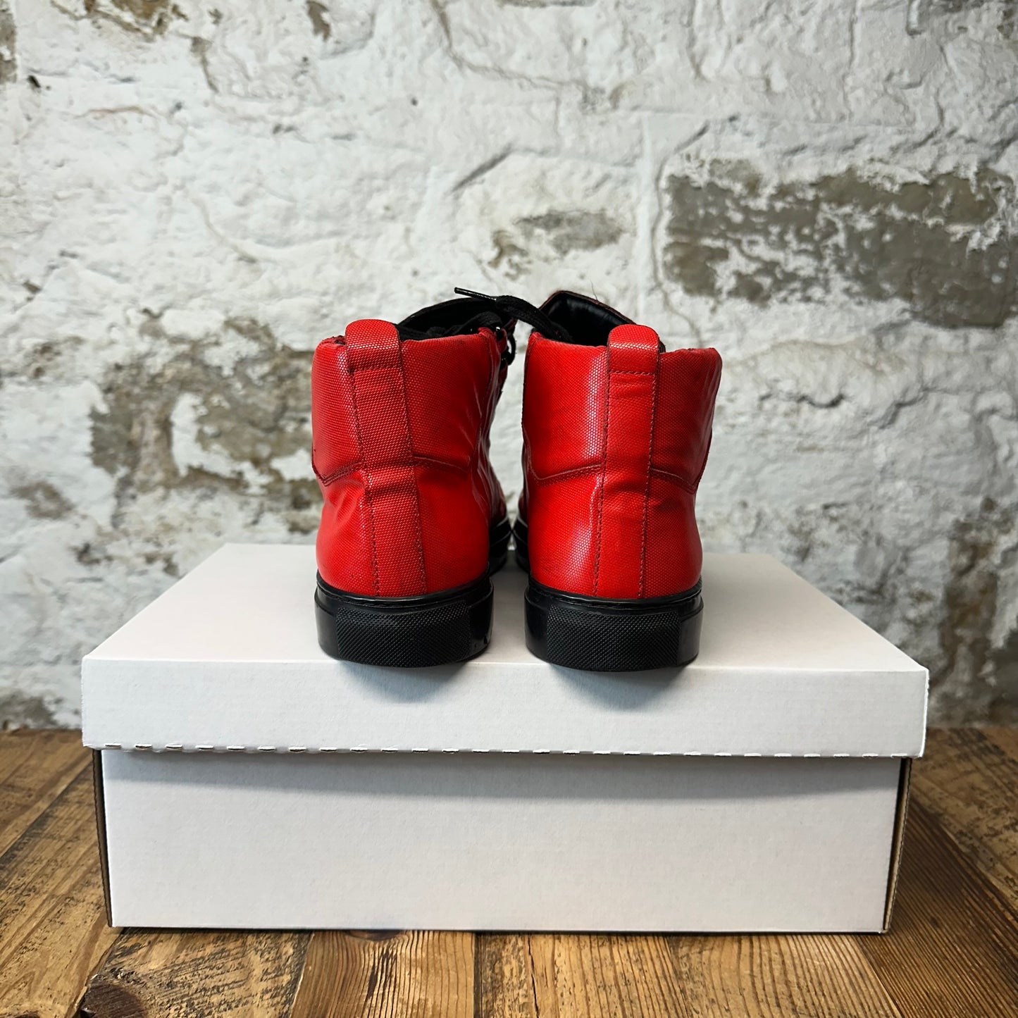Balenciaga Arena Red Patent Black Sneaker Sz 10 (43)