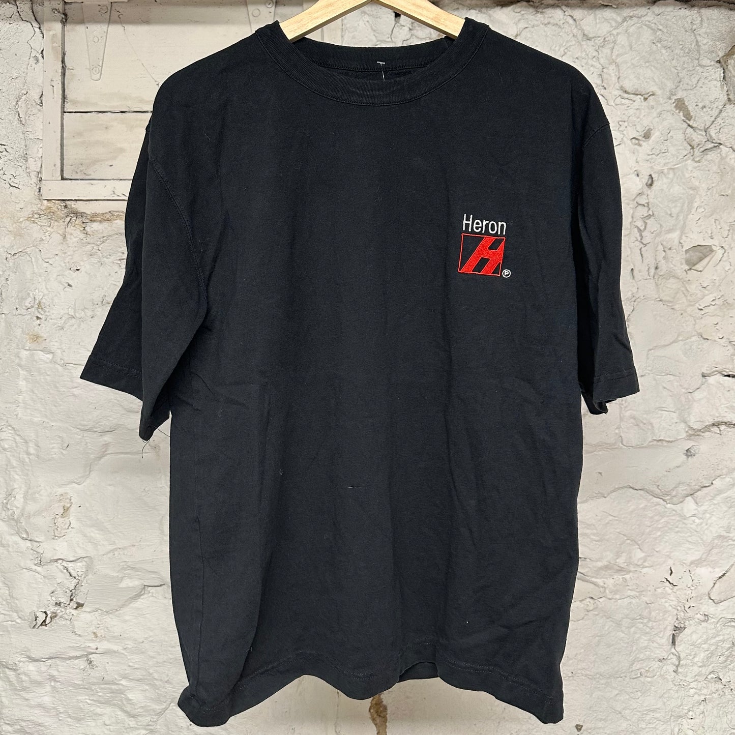 Heron Preston H Black T-Shirt Sz M