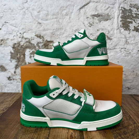 Louis Vuiton Green White Strap Trainer Sz 8.5 (7LV)