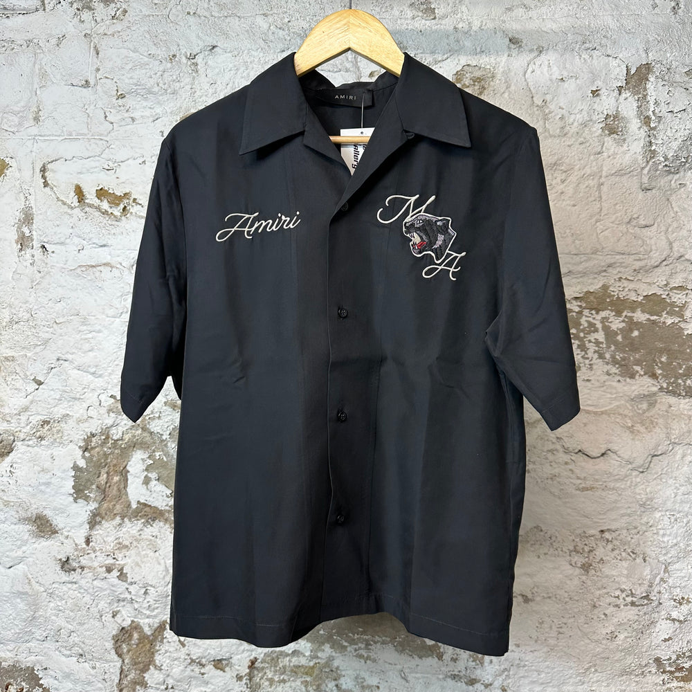 Amiri Tiger Logo Button Up Shirt Black Sz S