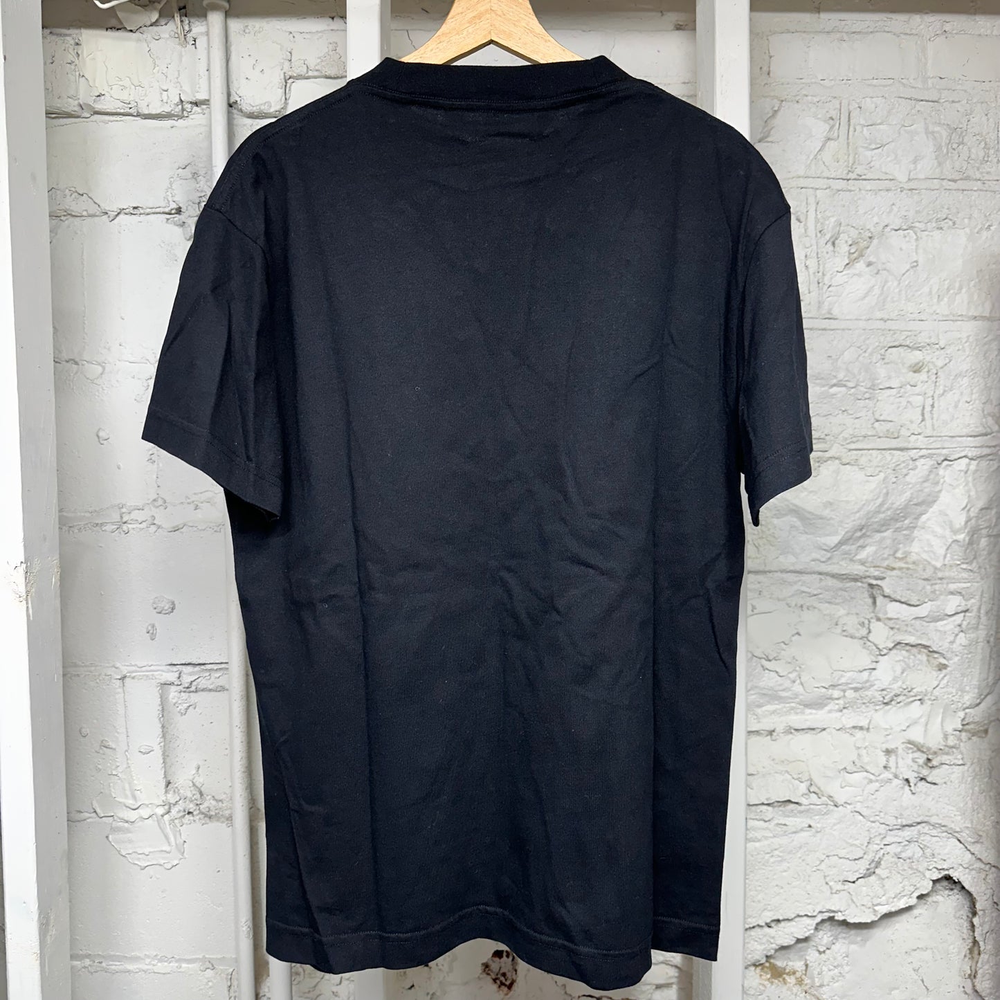 Palm Angels Orange Spray Hong Kong Black T-Shirt Sz M