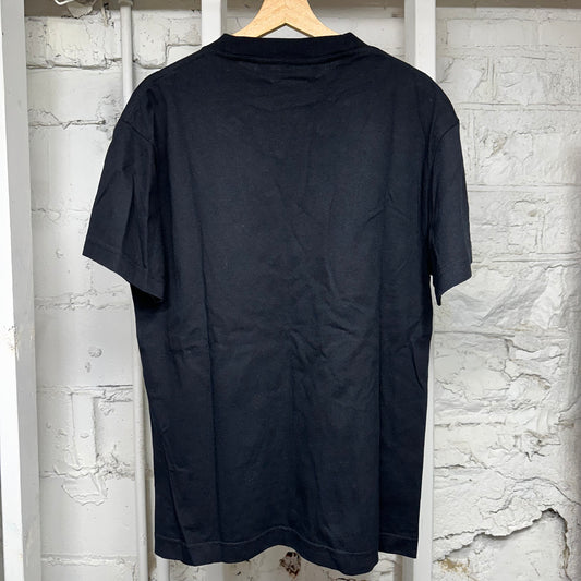 Palm Angels Orange Spray Hong Kong Black T-Shirt Sz M