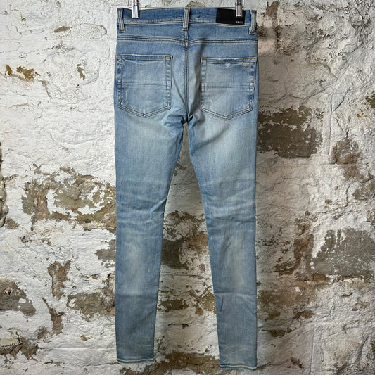 Amiri Knee Hole Blue Denim Jeans Sz 28